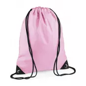 Classic Pink - Reklamowy plecak na sznurkach  poliestrowy BagBase BG10, 34 x 45 cm