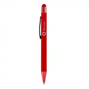 czerwony - Długopis aluminiowy z touch pen-em | Ida