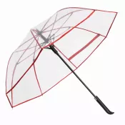 czerwony, transparentny - Automatyczny parasol