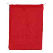 czerwony - Bawełniana torba wielokrotnego użytku na żywność OEKO-TEX® 30x40cm