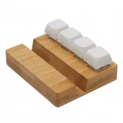 biały, brązowy - Uchwyt na telefon CLICKER