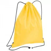żółty - Worek na sznurkach sportowy poliester, 32.5 x 43 cm