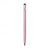 różowy - Długopis aluminiowy z touch pen-em