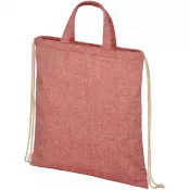 Czerwony melanż - Plecak Pheebs bawełniany z recyklingu o gramaturze 210 g/m², 38 x 42 cm