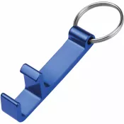 niebieski - Brelok metalowy otwieracz do butelek