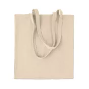 Torba sztruksowa z długimi uchwytami 220 g/m² CORDY B Bezowy