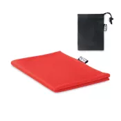 Ręcznik sportowy RPET z workiem 30x80 cm TUKO RPET Czerwony