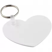 Biały - Tait łańcuch do kluczy z recyklingu w kształcie serca