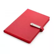 czerwony - Notes MIND z pamięcią USB 16 GB, A5