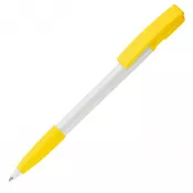 biało / żółty - Długopis plastikowy Nash Grip