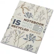 Kość słoniowa - Notatnik A6 Novella Austen z miękką okładką z materiału z recyklingu, 50 kartek
