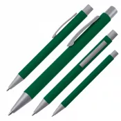 zielony - Metalowy długopis reklamowy ABU DHABI