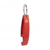 czerwony - Ellopi brelok z otwieraczem do butelek