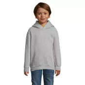 Bluza dziecięca z kapturem 280 g/m² Sol's SLAM KIDS Szary Melanż