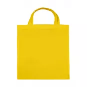 Yellow - Torba bawełniana 140 g/m² marki SG, 38 x 42 cm, płaska