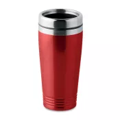 Kubek podróżny stalowy dwuścienny 400 ml RODEO COLOUR Czerwony
