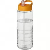 Pomarańczowy-Przezroczysty - Bidon H2O Treble o pojemności 750 ml z wieczkiem z dzióbkiem