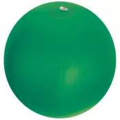 zielony - Dmuchana piłka plażowa jednokolorowa średnica 26 cm