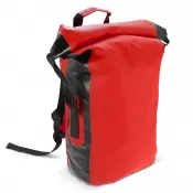 czerwony - Wodoodporny plecak Rolltop 25 litrów