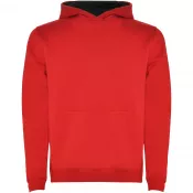Czarny-Czerwony - Dziecięca bluza z kapturem 280 g/m²  Roly Urban