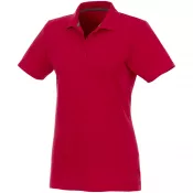 Czerwony - Helios - koszulka damska polo z krótkim rękawem