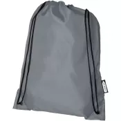 Szary - Plecak Oriole ze sznurkiem ściągającym z recyklowanego plastiku PET, 33 x 44 cm