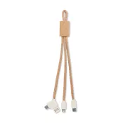 Kabel do ładowania 3 w 1 w korkowej obudowie CABIE