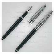 czarny - Zestaw piśmienny długopis i pióro wieczne JACQUES Pierre Cardin