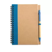 Notes B6 z długopisem 70 kartek gładkie SONORA PLUS Niebieski