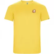 Żółty - Imola sportowa koszulka dziecięca z krótkim rękawem