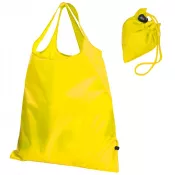 żółty - Składana torba poliestrowa na zakupy