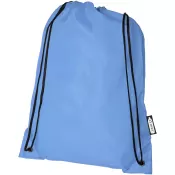 Jasnoniebieski - Plecak Oriole ze sznurkiem ściągającym z recyklowanego plastiku PET, 33 x 44 cm