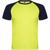 Fluor Yellow-Navy Blue - Indianapolis sportowa koszulka unisex z krótkim rękawem