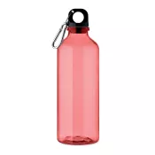 Butelka z RPET z karabińczykiem 500 ml MOSS RE500 Przezroczysty Czerwony