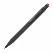 czerwony - Długopis metalowy touch pen soft touch OHARA