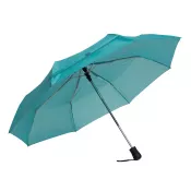 turkusowy - Automatyczny, wiatroodporny, kieszonkowy parasol BORA