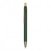 zielony - Długopis aluminiowy BAMBOO PUSHER