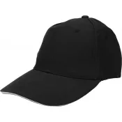 czarny - Czapka z daszkiem bawełniana 6 paneli, 260 g/m² CURTIS