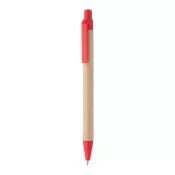 czerwony - Długopis z papieru z recyklingu Tori 