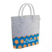 szary - CreaFelt Shop C personalizowana torba na zakupy RPET
