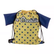 czarny - CreaDraw T Kids personalizowany worek ze sznurkami dla dzieci