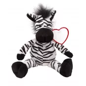 czarny - Zebra pluszowa LORENZO
