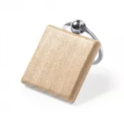 brązowy - Drewniany brelok do kluczy