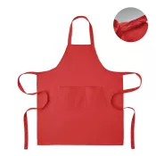 Fartuch z bawełny organicznej 240 g/m² GAMMA Czerwony