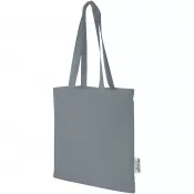 Szary - Madras torba na zakupy z bawełny z recyklingu 140 g/m² 38x42c 
