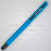 azure blue - Pióro kulkowe touch pen, soft touch CELEBRATION Pierre Cardin