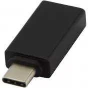 Czarny - Aluminiowa przejściówka z USB-C na USB-A 3.0 Adapt