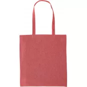 czerwony - Torba bawełniana z recyklingu z długimi uszami 140 g/m2 LAMBERTO