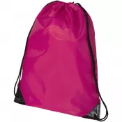 Magenta - Plecak na sznurkach poliestrowy Oriole Premium, 33 x 44 cm