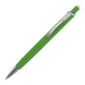 jasnozielony - Długopis metalowy gumowany z touch penem Monaco